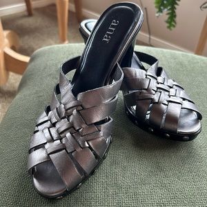 Women’s, Ana , silver , studded sandals